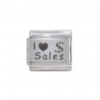 I love sales - 9mm Laser Italian charm