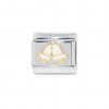 Wedding bells - Enamel 9mm Italian charm