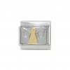 Guardian Angel gold and silver colour - 9mm Italian charm