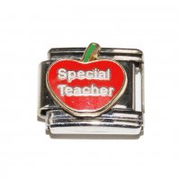 Special Teacher apple - 9mm enamel Italian charm