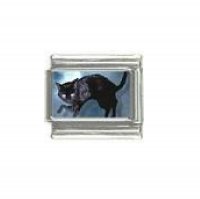 Black cat (b) - photo 9mm Italian charm