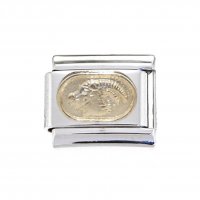 Capricorn Gold Oval (b) (22/12-20/1) 9mm Italian charm