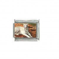 White tiger (g) photo - 9mm Italian charm