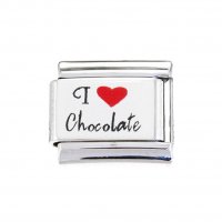 I love chocolate on white - 9mm Italian charm