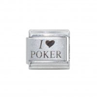 I love poker - 9mm Laser Italian Charm