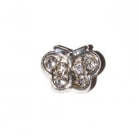 Butterfly with stones (b) 8mm floating charm