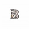 B Letter with stones - floating locket charm