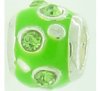 EB370 - Green bead with green stones