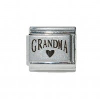 Grandma with Heart - Laser 9mm Italian charm