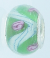 EB311 - Green pink and blue swirl charm