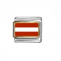 Flag - Latvia photo enamel 9mm Italian charm