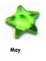 May birthstone star 4mm floating locket charm