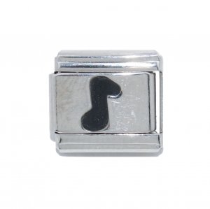 Black Single Music Note - Italian charm