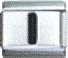 Letter I black - 9mm Italian charm