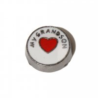 Love my Grandson circle 7mm floating locket charm