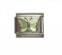 August Plain Butterfly Birthmonth - Peridot 9mm Italian Charm