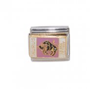 Taurus enamel charm sparkly (21/4-21/5) 9mm Italian charm