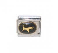 Taurus Black Oval Italian charm (21/4-21/5) 9mm Italian charm