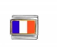 Flag - France photo enamel 9mm Italian charm