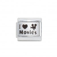 I love movies - 9mm Laser Italian Charm