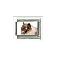 Dog charm - Keeshond 2 - 9mm Italian charm