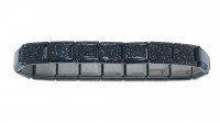 Black glitter 9mm starter bracelet - fits 9mm classic charms