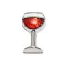 Glass of red wine 10mm floating locket charm