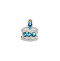 Birthday Cake with blue stones 8mm floating locket charm