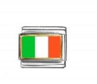 Flag - Italy photo enamel 9mm Italian charm