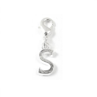 Letter S - Clip on charm fits Thomas Sabo style bracelets