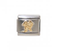 Sagittarius gold enamel (23/11-21/12) 9mm Italian charm