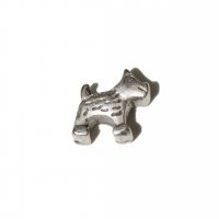 Silvertone dog 7mm floating charm - fits origami owl