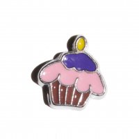 Cupcake 7mm floating locket charm