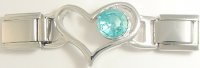 Open Heart Link - March Aquamarine