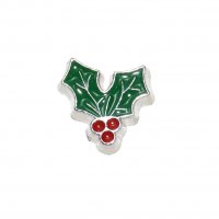 Holly Christmas 9mm floating locket charm
