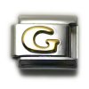Gold colour Letter G - 9mm Italian charm