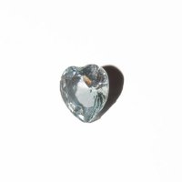 March birthstone heart 5mm floating locket charm