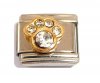 April Birthstone - Diamond - Pawprint 9mm Italian charm