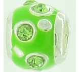 EB370 - Green bead with green stones