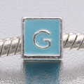 Blue Letter G - fits European bead bracelets