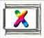 Rainbow letter - X
