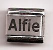 Alfie - laser name Italian charm