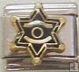 Sheriff badge - 9mm enamel Italian charm