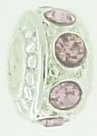EB398 - Bead with light pink stones