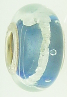 EB403 - Blue bead with silver foil