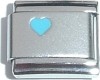 Any name Personalised with blue heart - 9mm Italian charm
