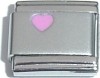 Any name Personalised with pink heart - 9mm Italian charm